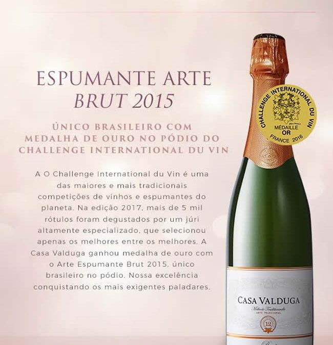 Arte Brut Casa Valduga: Único Brasileiro Ouro Challenge Du Vin